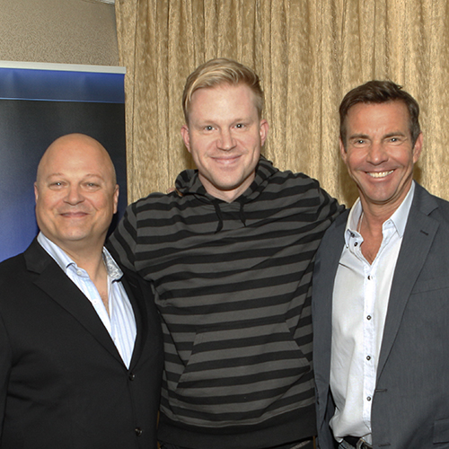 photo chilling with Michael Chiklis & Dennis Quaid