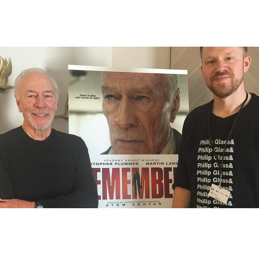 photo chilling with Christopher Plummer