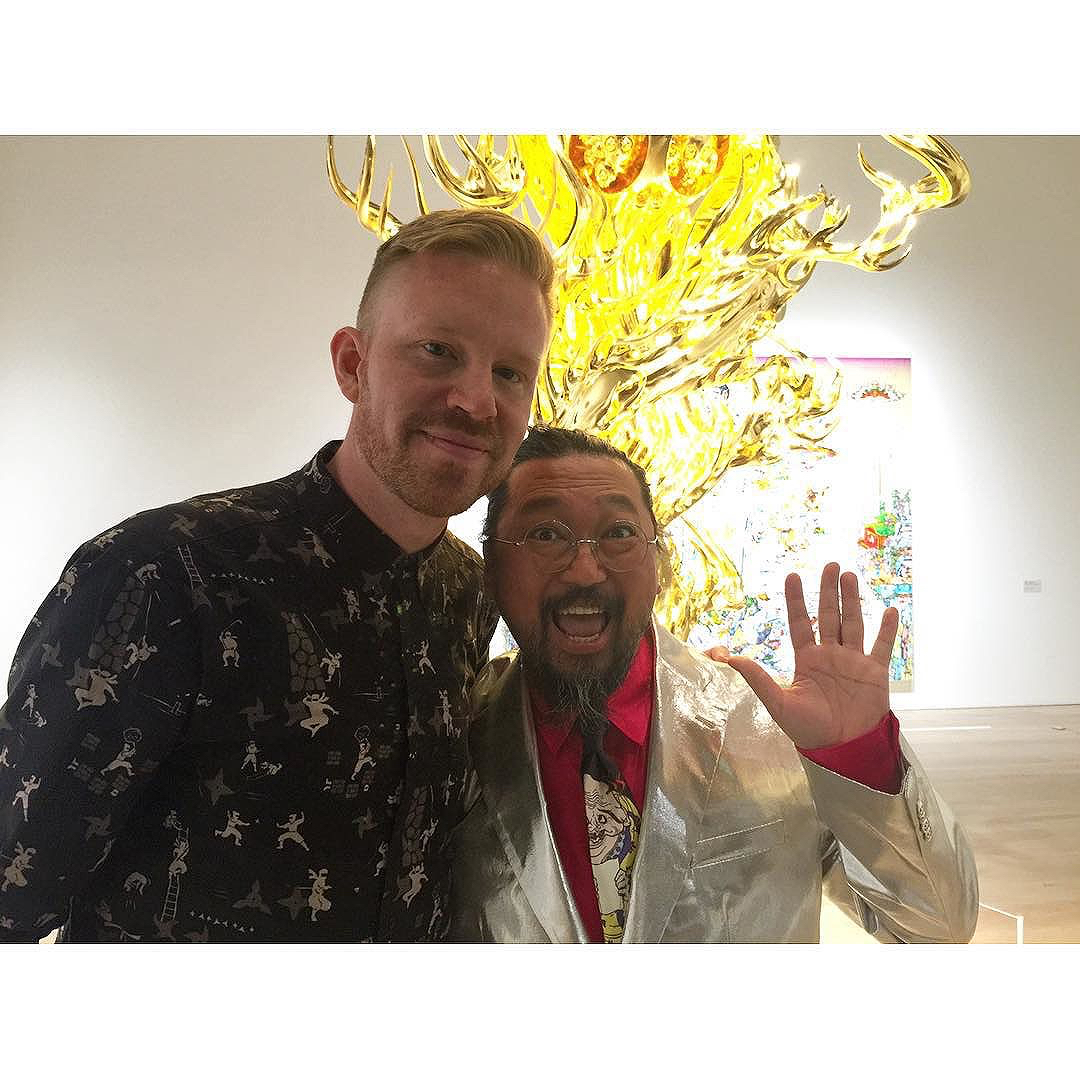 photo chilling with Takashi Murakami