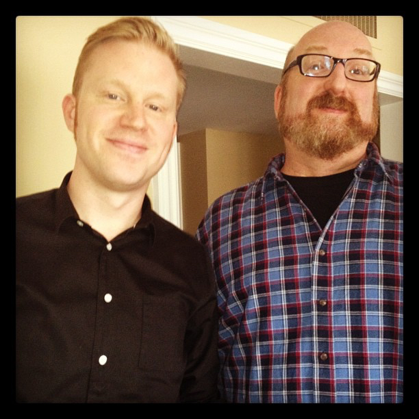 photo chilling with Brian Posehn