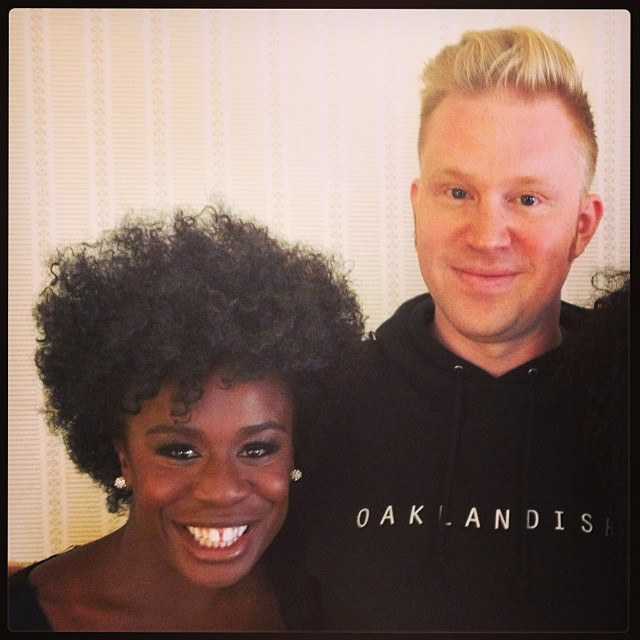 photo chilling with Uzo Aduba