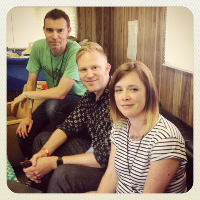 photo chilling with Slowdive