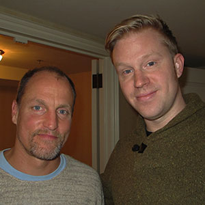 photo chilling with Woody Harrelson