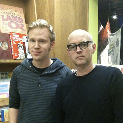 photo chilling with Daniel Clowes
