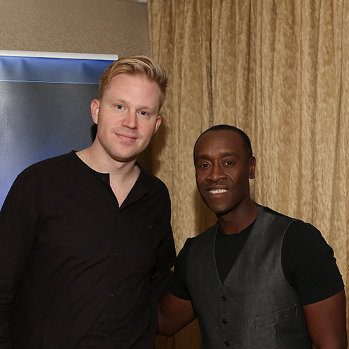 photo chilling with Don Cheadle