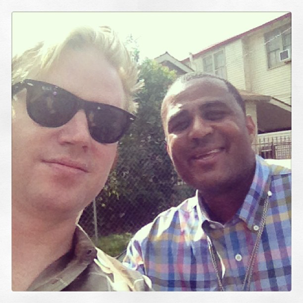 photo chilling with Glen David Andrews