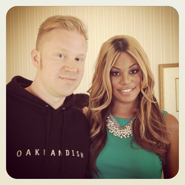 photo chilling with Laverne Cox