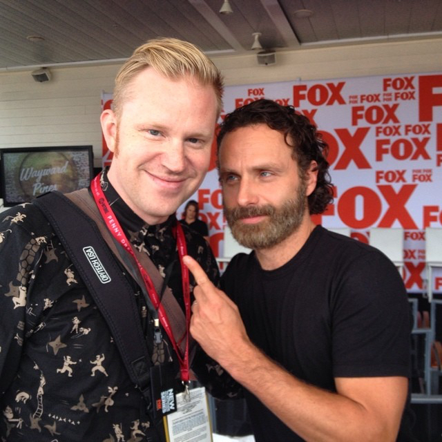 photo chilling with Andrew Lincoln